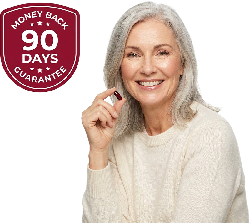 Smiling woman holding a Circulia capsule